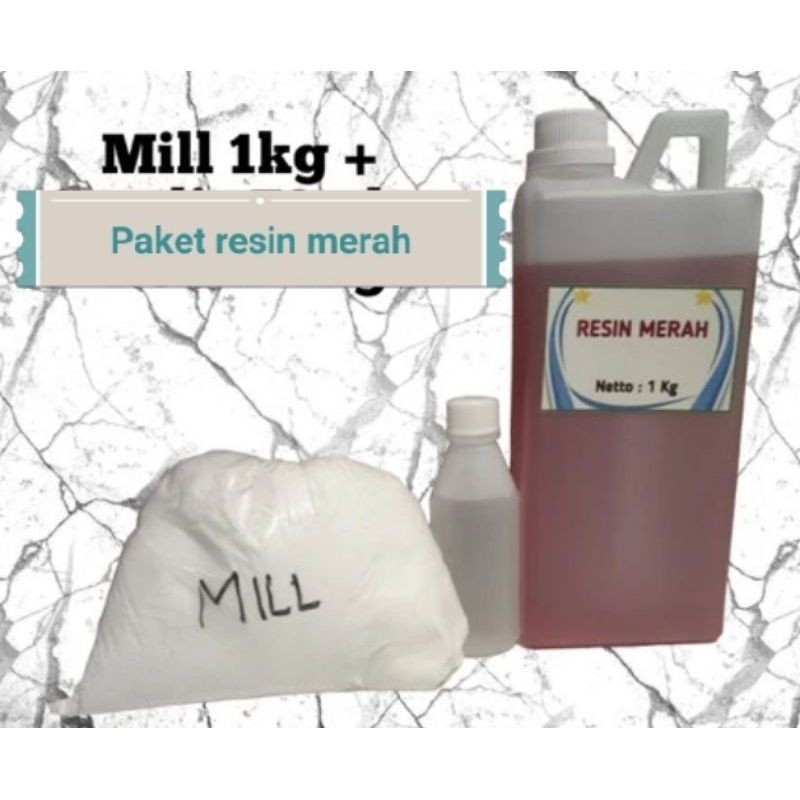 

paket resin , katalis, talk lioning powder 3setCO