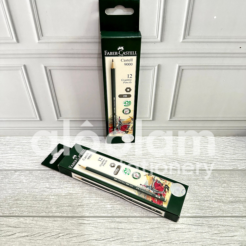 

SELUSIN ( 12 PCS ) Pensil 2B FaberCastell lengkap