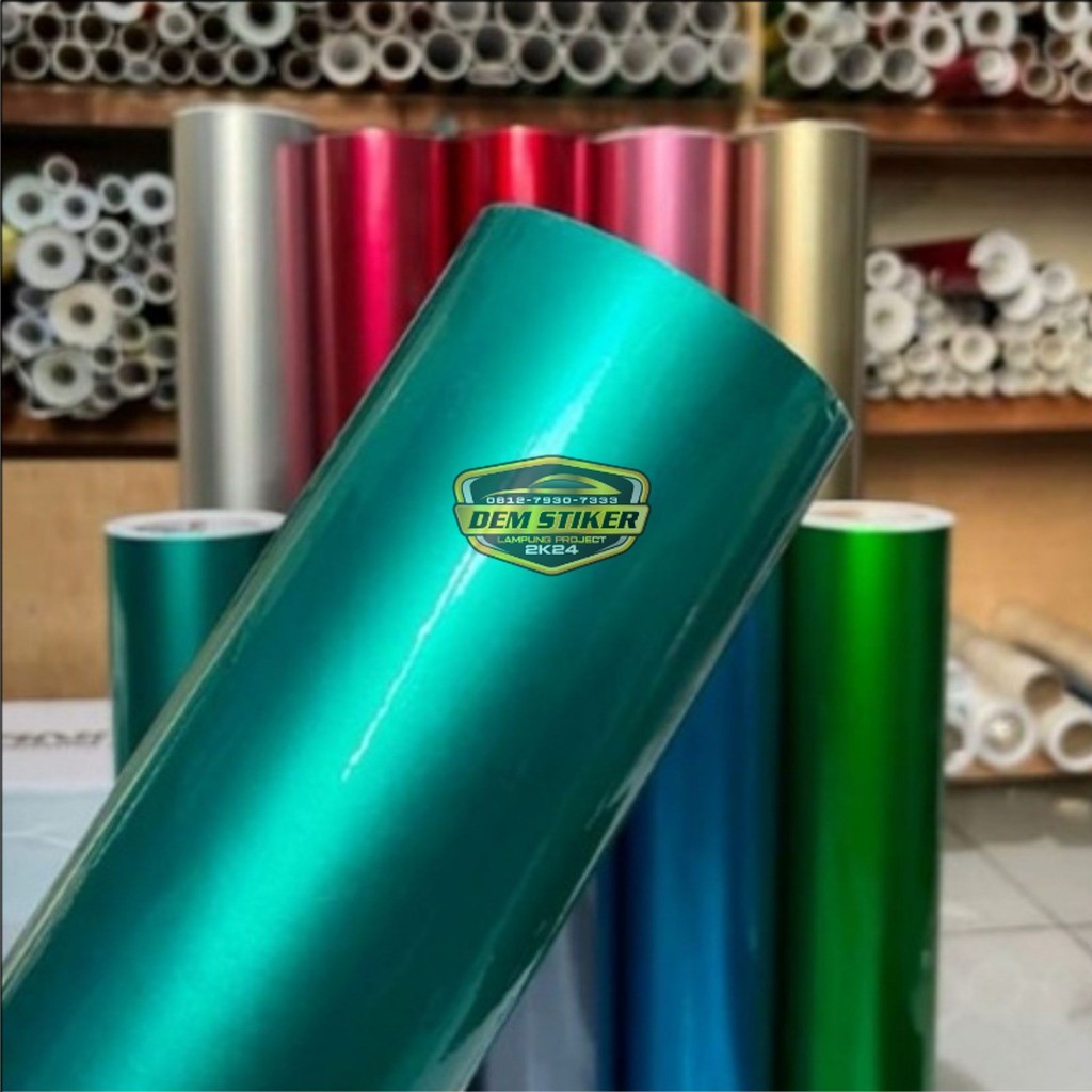 Skotlet Sticker NICAI Toska Metalik Candy Skotlet Biru Metalik Candi Glossy