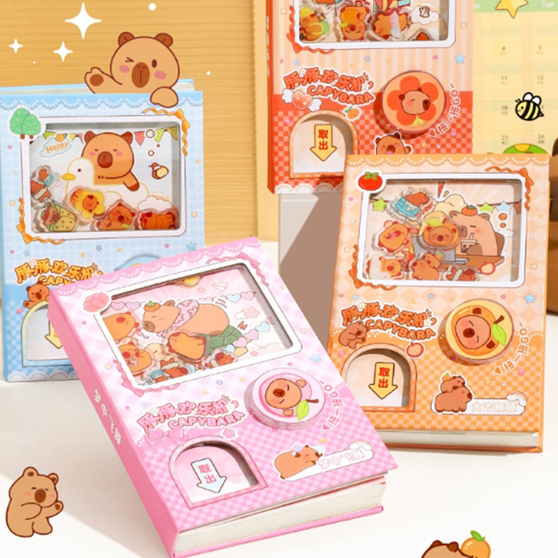 

1pc Mahines Notebook Capybara Shake Notebook Interesting Decompression Portable Color Inner Page Notebook