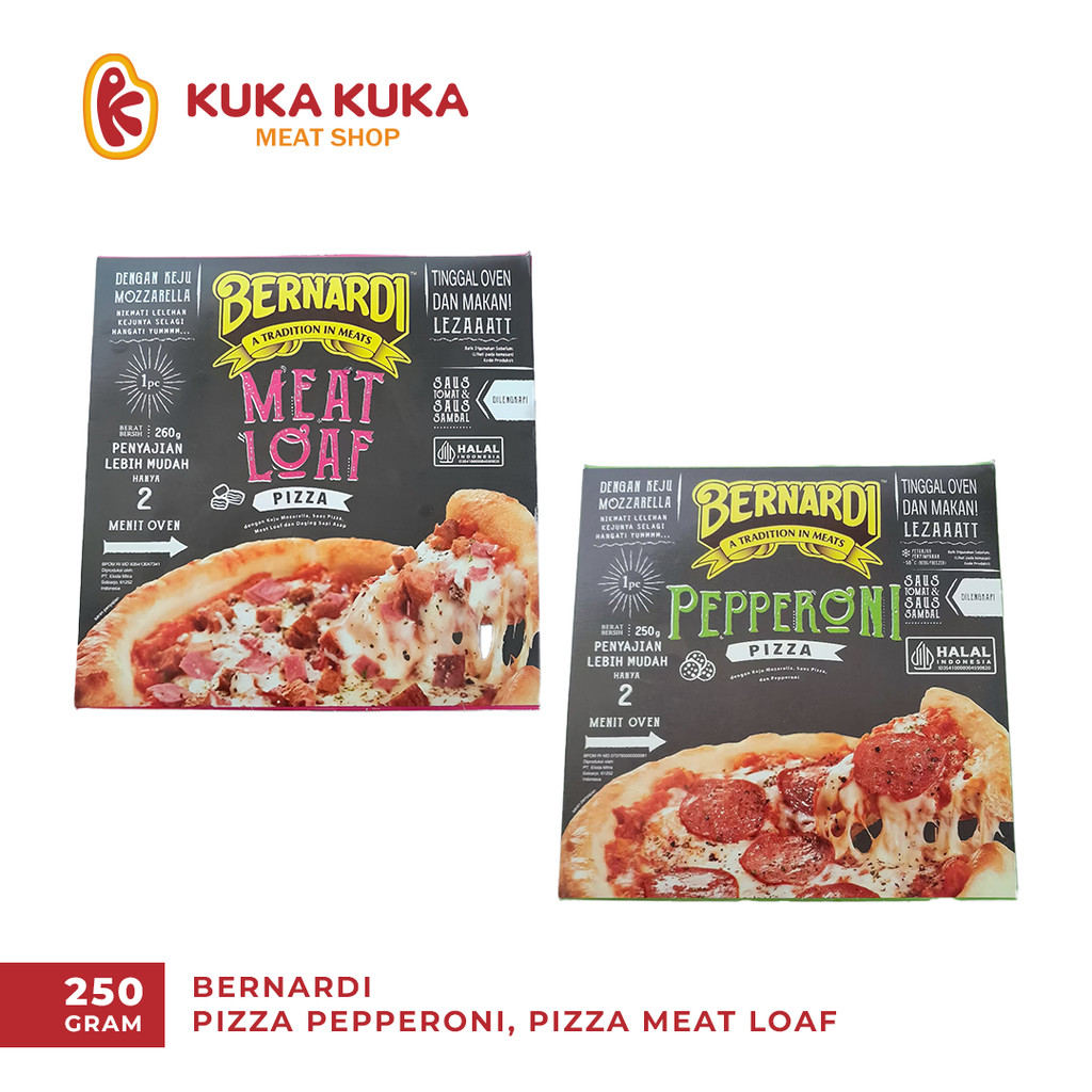 

Kuka - BERNARDI Pepperoni Pizza / Meat Loaf Pizza Frozen 250gr