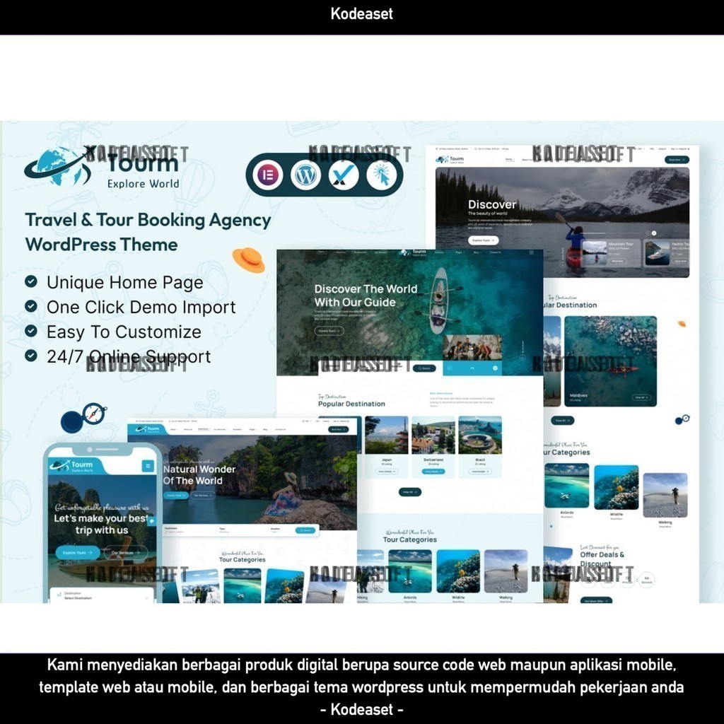 WORDPRESS THEME TOURM- TRAVEL & TOUR BOOKING AGENCY WORDPESS    D5029 TEMA TEMPLATE WEB BY KODEASET 