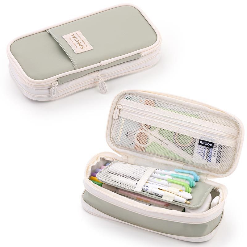 

Kawaii Pencil Case Large Capacity Pen Bag Double Layer for Students Pouch Holder Box Office Stationery Back to School Supplies