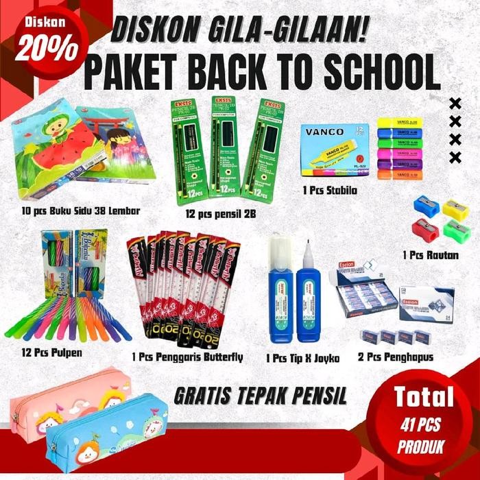 

(Promo) Paket Buku Sidu 38 Alat Tulis Anak Masuk SMP Alat tulis lengkap - Cewek