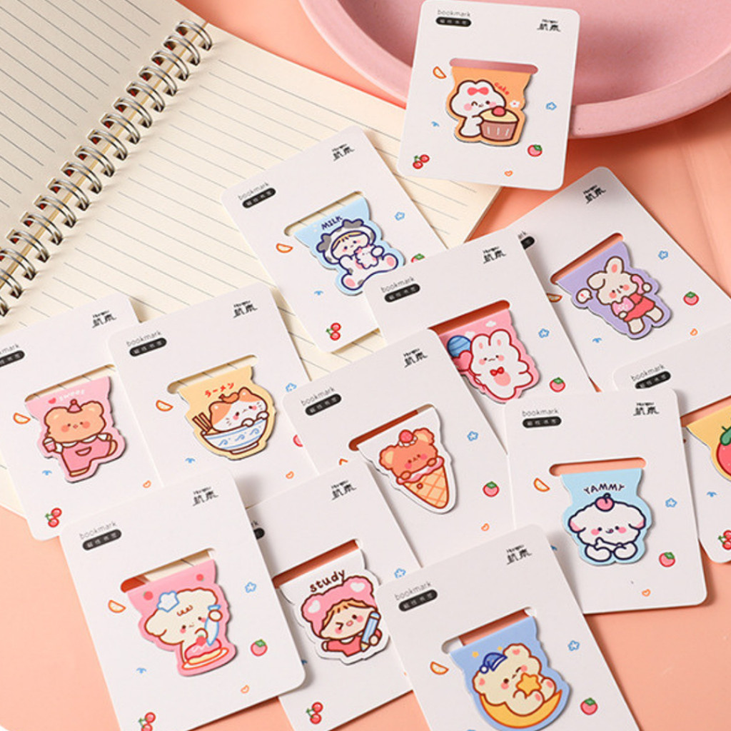 

KAWA Penjepit Kertas Magnet Penanda Pembatas Buku Halaman Magnet Kartun Karakter Cartoon Character Aesthetic Estetik Tipis Lucu Bookmark Full Color Animal Cute Pet MO