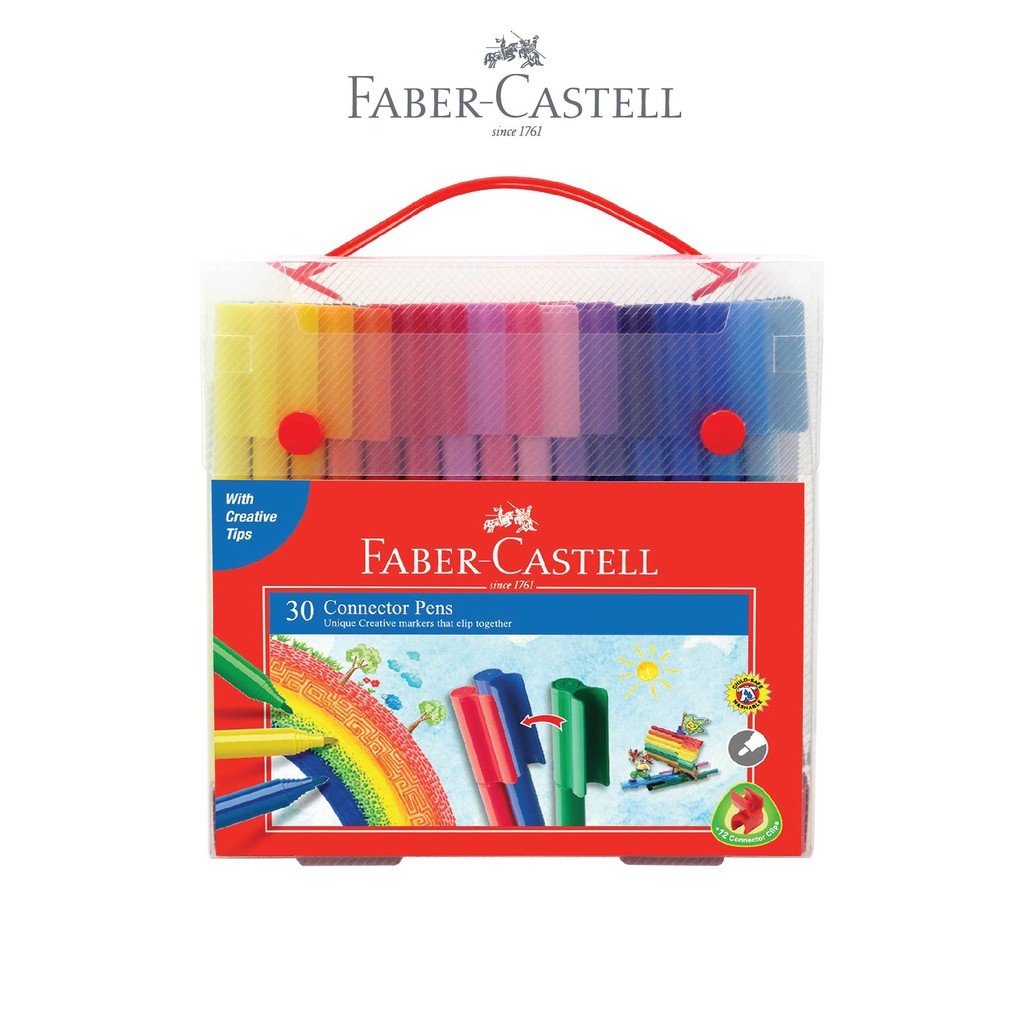 

Faber-Castell Spidol Warna Connector Pen 30 Warna / Spidol Mewarnai Faber Castell