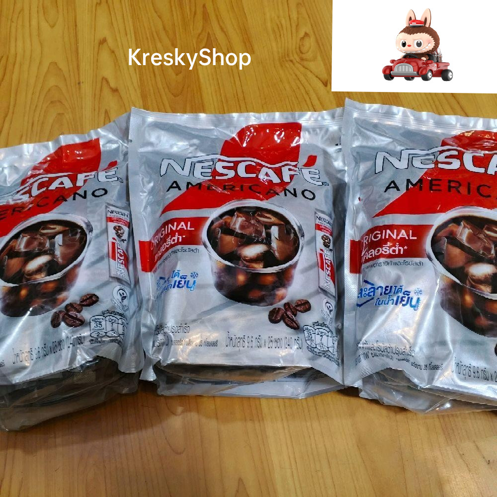 

Nescafe Thai Americano Original. 1 pak isi 25 sachet. Ada Gula nya. Halal