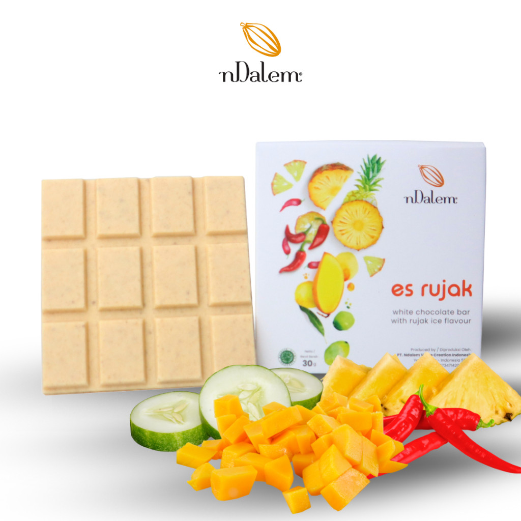 

Cokelat nDalem | White Chocolate with Rujak Flavor | Coklat Es Rujak 30g