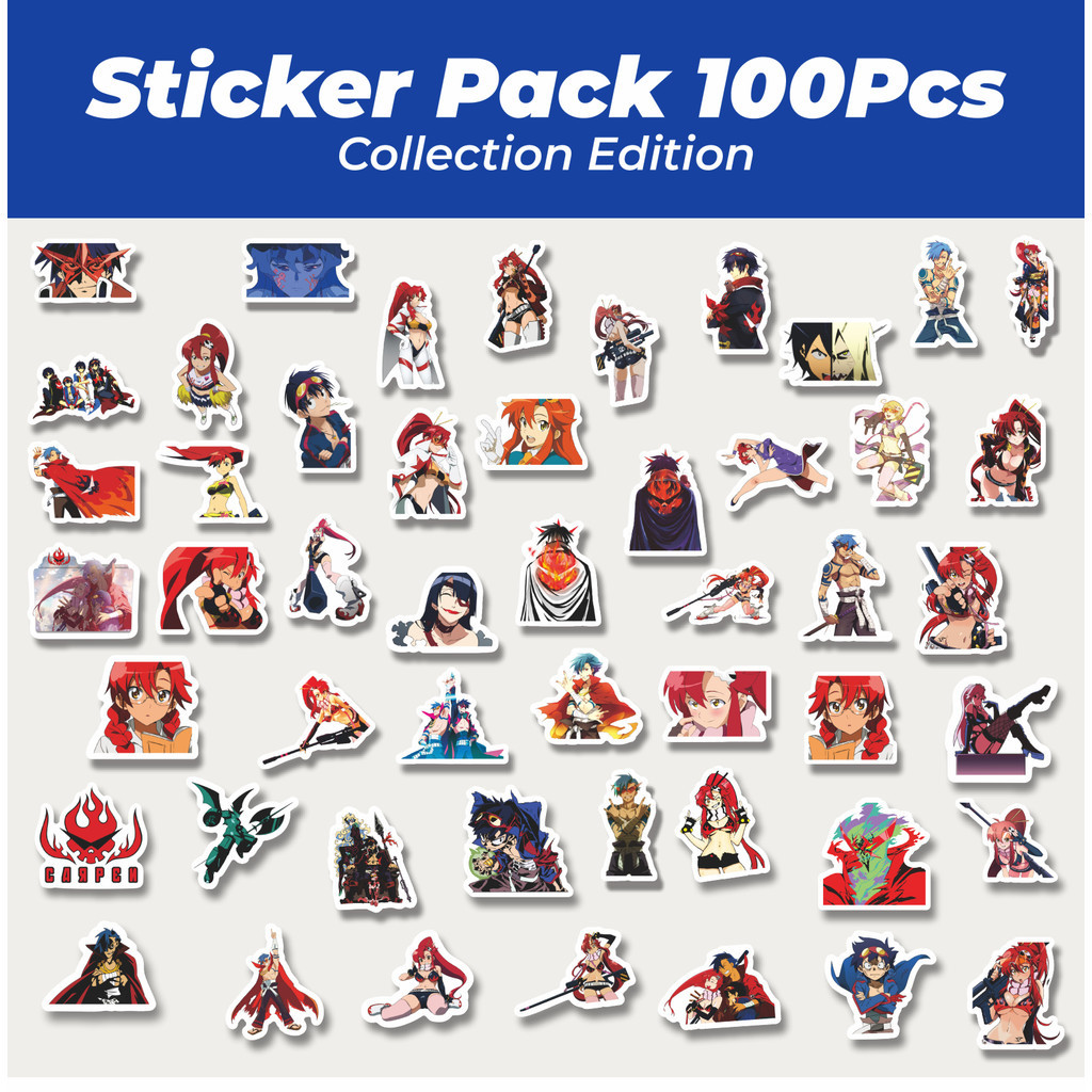

Hot Sticker Anime Tengen Toppa Lucu Anti Air Stikers Berperekat Waterproof Sticker Decal Buat Motor Helm Buku Journal Koper Casing HP Laptop Botol Minum