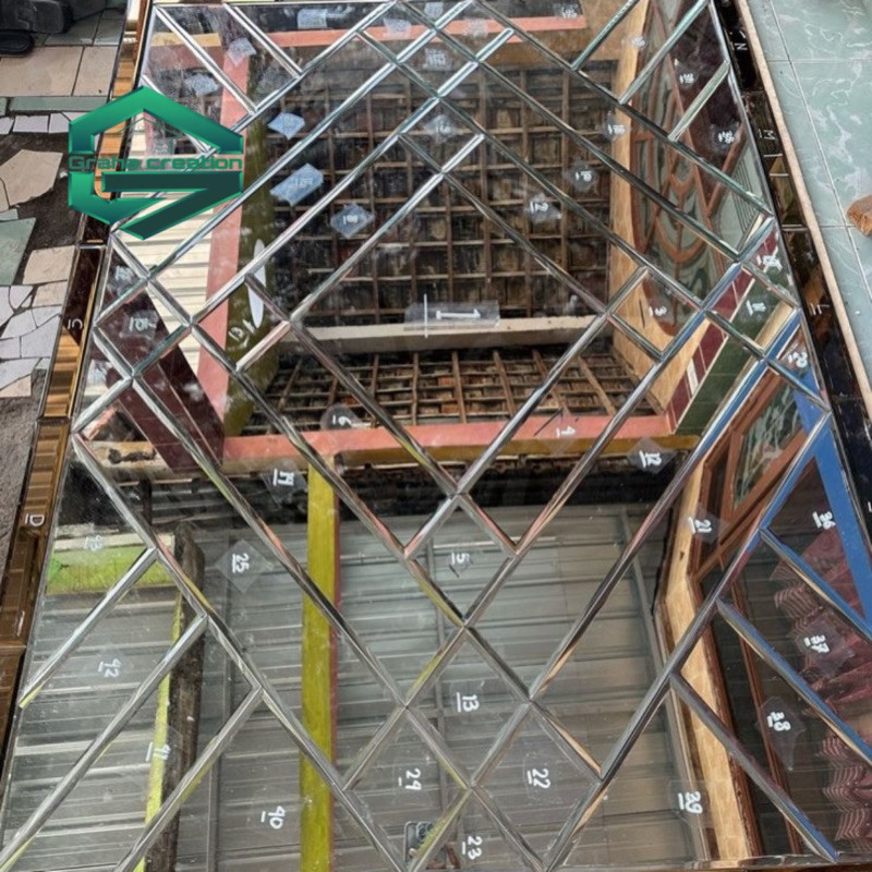 CUSTOM kaca cermin bevel dinding moulding