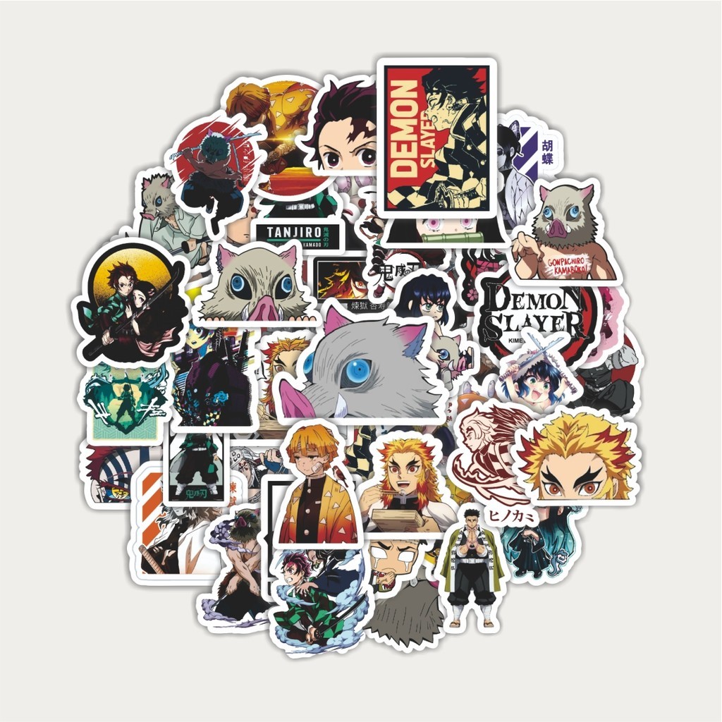 

Sticker Pack Stiker Anime Demon Slayer | Sticker TUMBLR | Stiker LAPTOP KOPER HELM