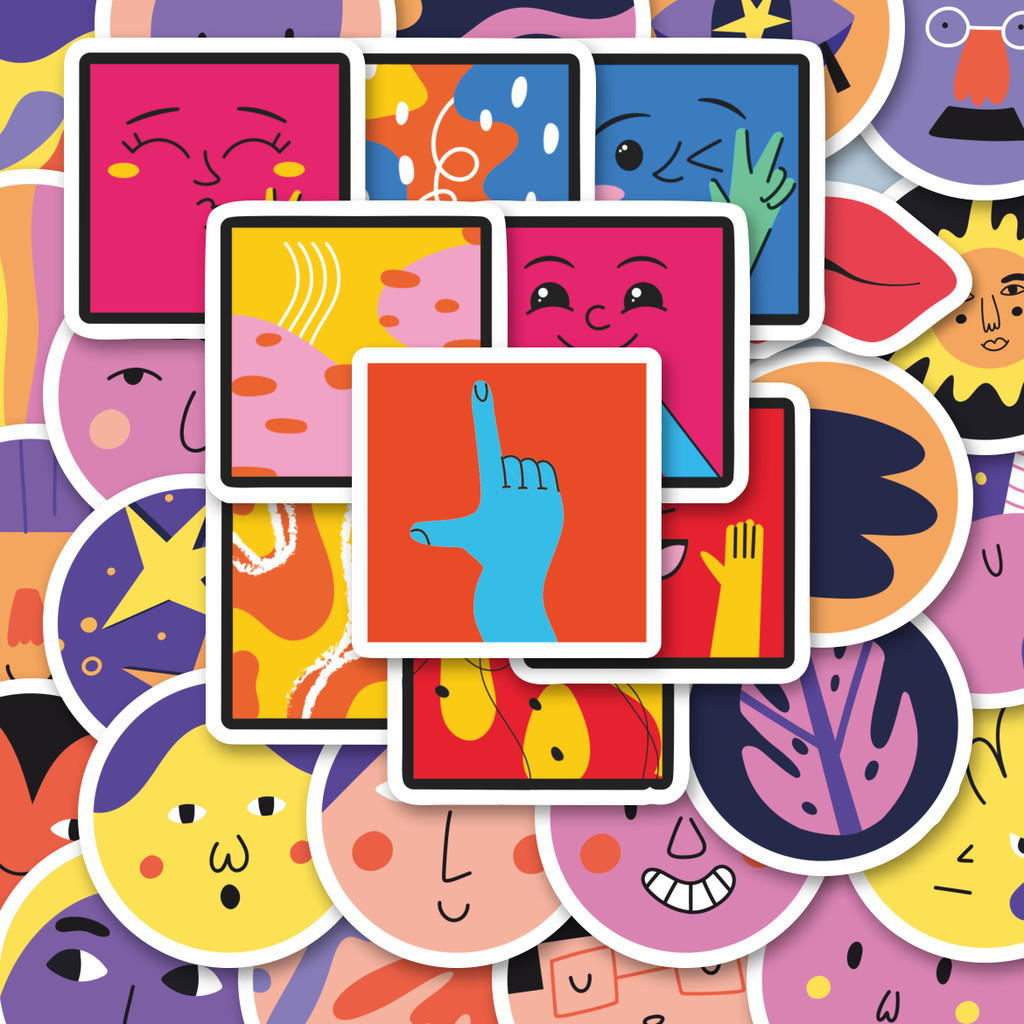 

100PCS Lucu Stiker Ilustrasi Penuh Warna Stiker Aesthetic Stiker Anti Air Stikers Berperekat Waterproof sticker decal buat Motor Helm Buku Journal Koper Casing HP Laptop Botol Minum Hadiah anak