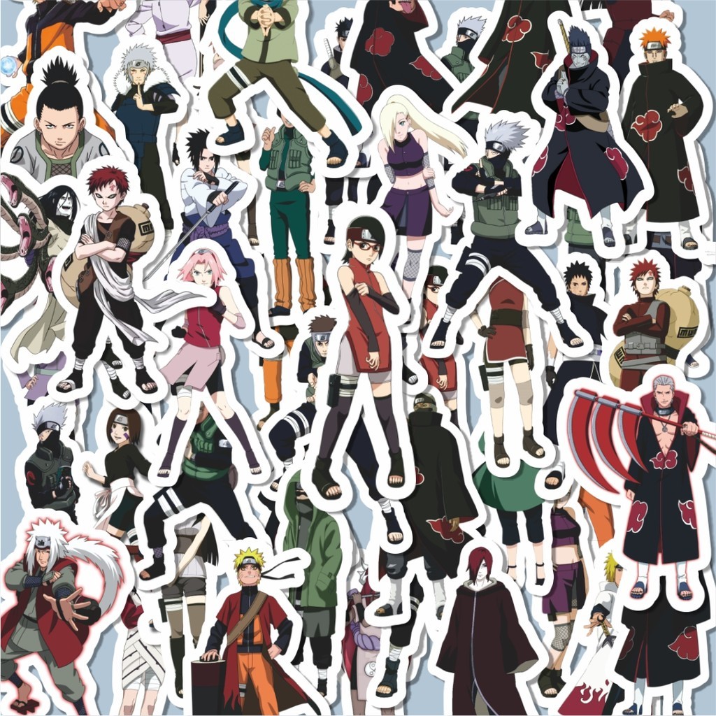 

100PCS Lucu Stiker Anime Naruto Stiker Aesthetic Stiker Anti Air Stikers Berperekat Waterproof sticker decal buat Motor Helm Buku Journal Koper Casing HP Laptop Botol Minum Hadiah anak