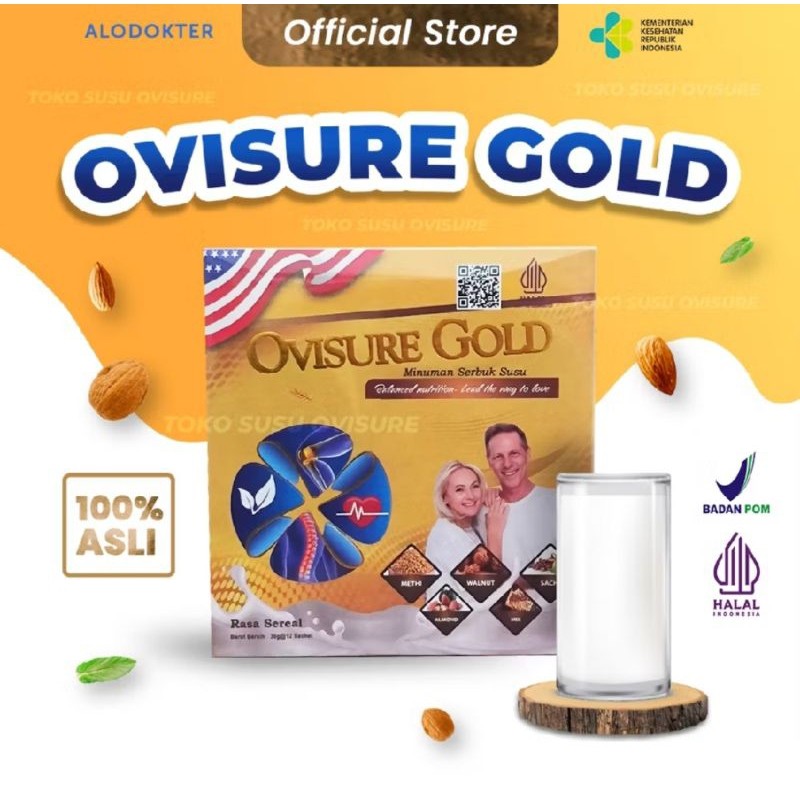 

OVISURE GOLD MILK Susu Usa Asli Original Susu Untuk Tulang Dan Sendi - Paket 1 Box