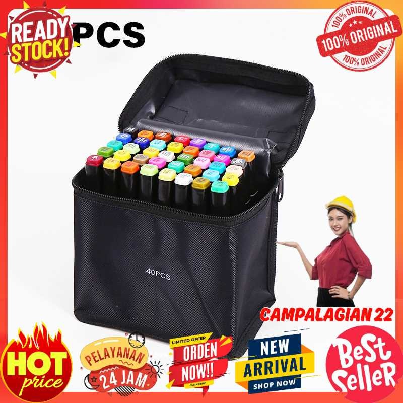 

Toddi Spidol Dual Side Fine Art Brush Art Marker Set 40 Warna - CY-006