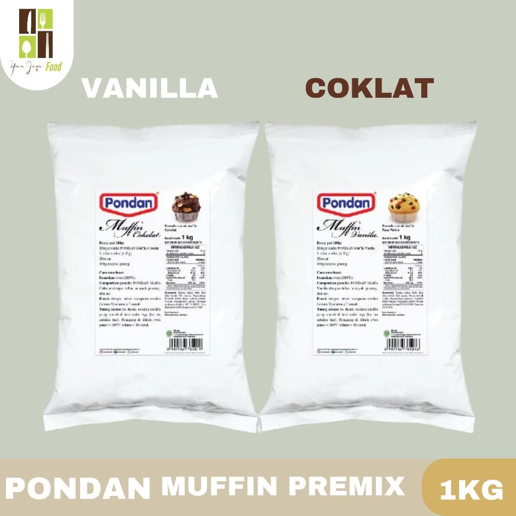 

Pondan Muffin Vanila / Muffin Coklat / Cokelat / Tepung Premix Instan Muffin Vanila / Coklat1kg
