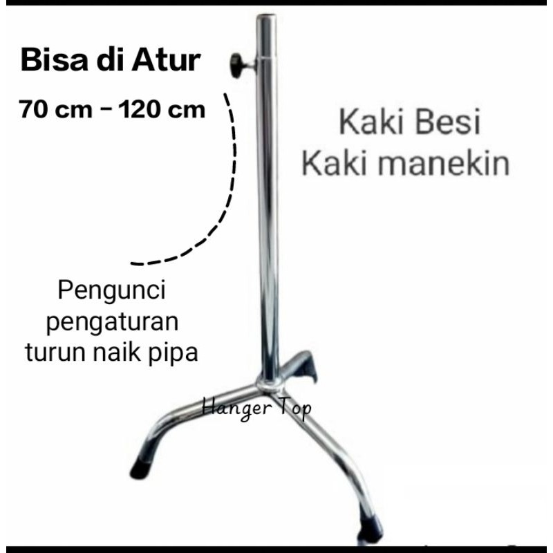 

Kaki Besi Penyangga Patung Manekin Besi Krome Stenlis