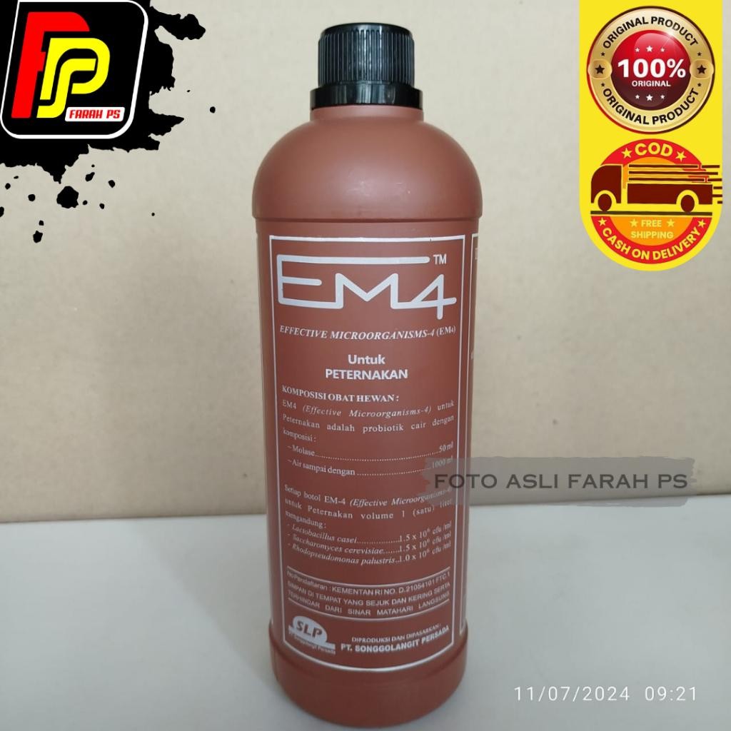 EM4 Peternakan 1 liter - Organik cair untuk hewan ternak - EM4 Peternakan Mikro Organisme Probiotik 