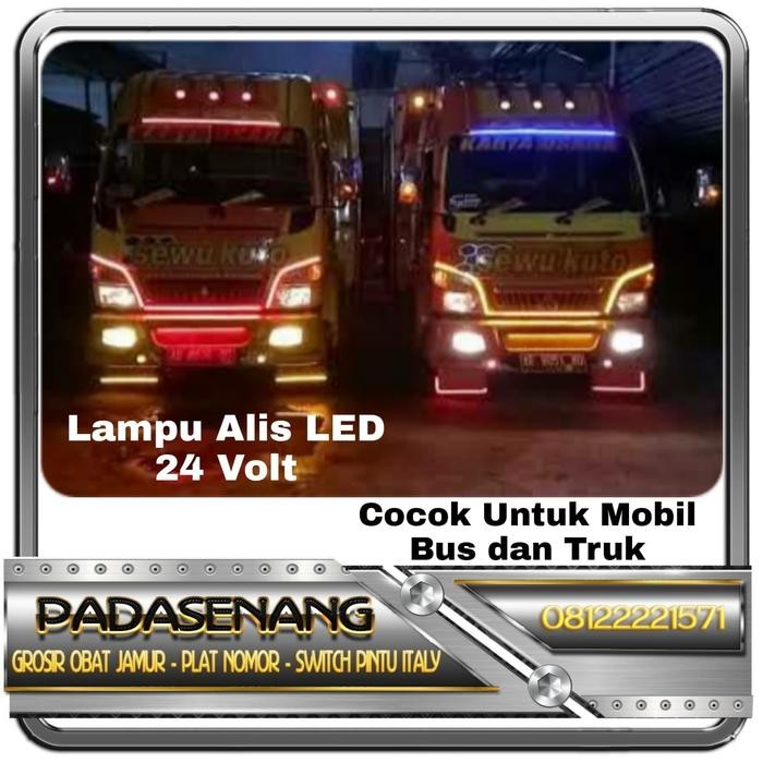 Lampu Alis Mobil Truk dan Bus/Lampu Alis 24 Volt Bus/Lampu DRL Truck - Biru Muda