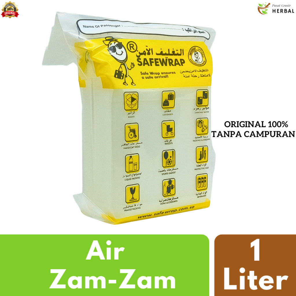 

Air Zam Zam / Zamzam Original Asli 100% 1 Liter Makkah Oleh Oleh Haji Dan Umroh Grosir