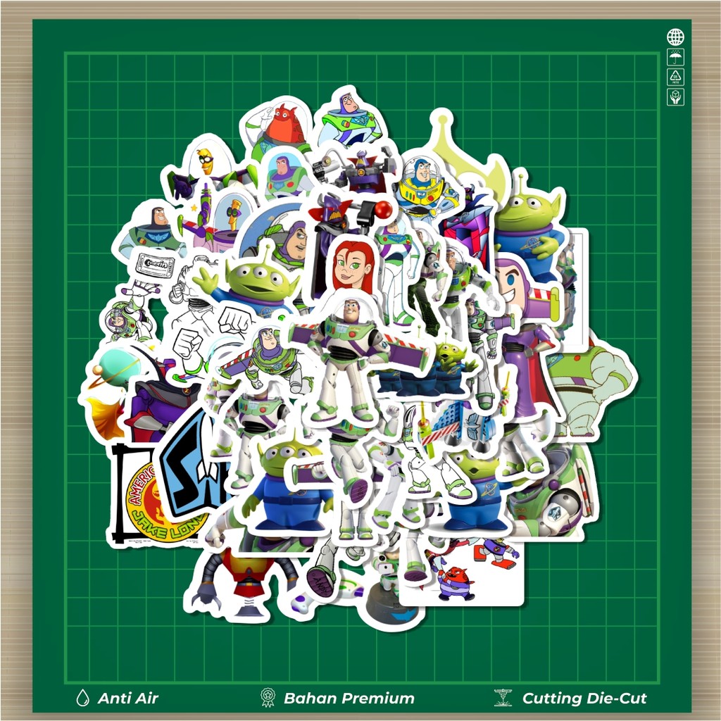 

HOT 50 PCS STIKER Sticker Kartun Buzz Lightyear of Star Command Sticker Stiker Fashion Cars Decal Dingin Kartu Album Custom Vinyl Anti Air- Sticker Aesthetic Buku Journal Koper Casing HP Tablet Laptop Helm Motor Botol Minum