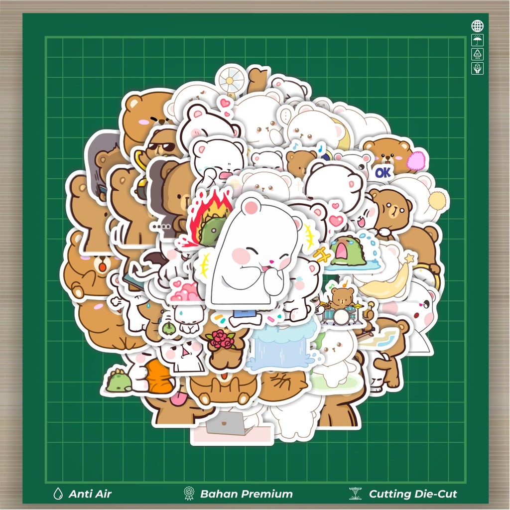 

HOT 50 PCS STIKER Sticker Kartun Beruang Stiker Fashion Cars Decal Dingin Kartu Album Custom Vinyl Anti Air- Sticker Aesthetic Buku Journal Koper Casing HP Tablet Laptop Helm Motor Botol Minum