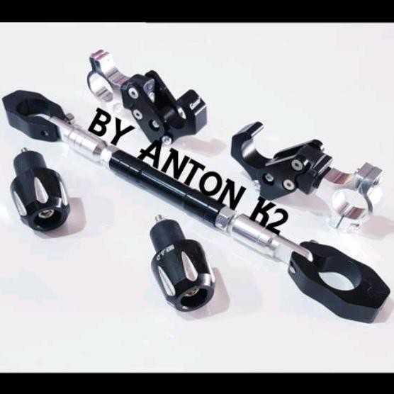 AKSESORIS-VARIASI MOTOR HONDA PCX-PCX-STABILISER PALANG STANG TENGAH - Hitam