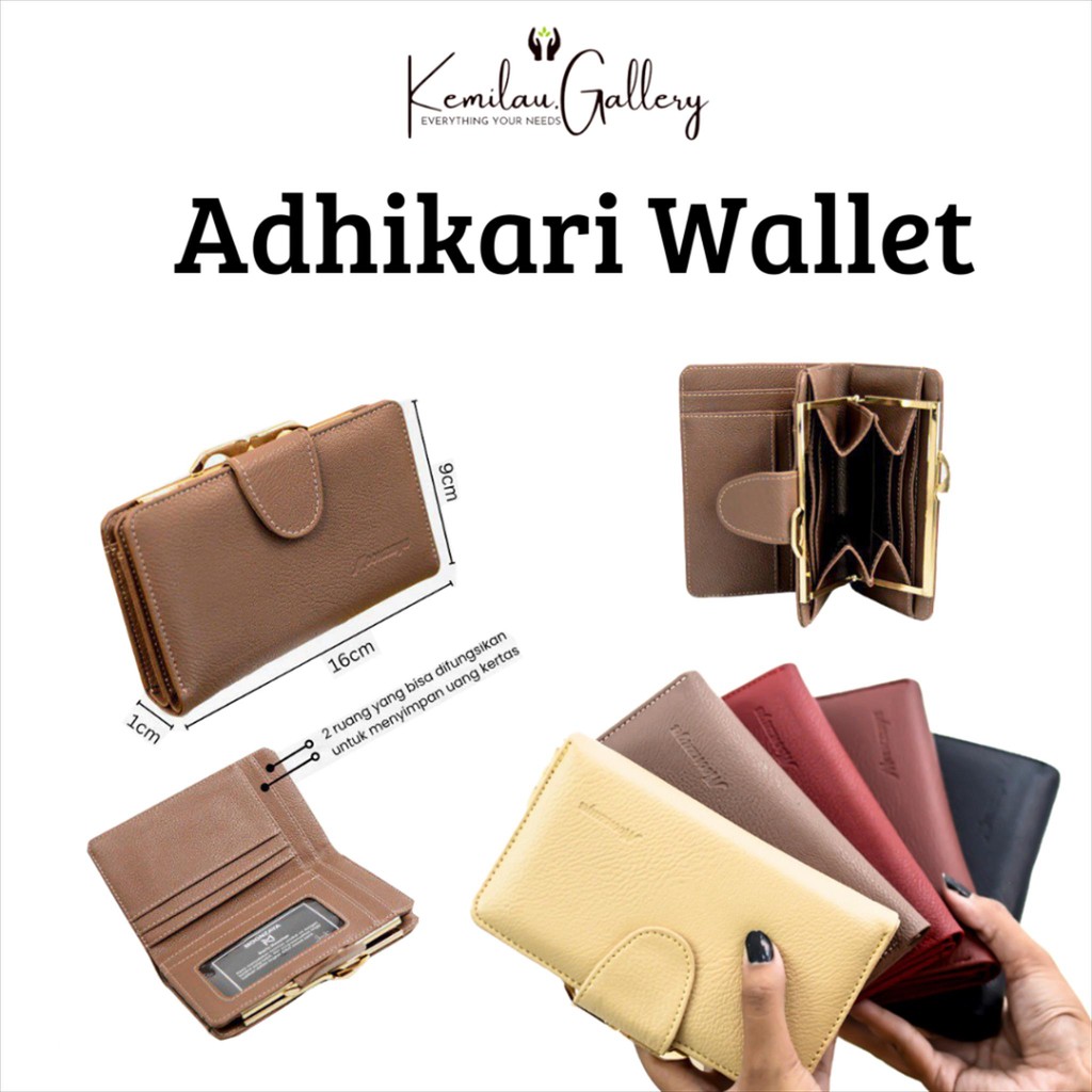 Dompet Behel Lipat Wanita Simple Adhikari Original Moonzaya