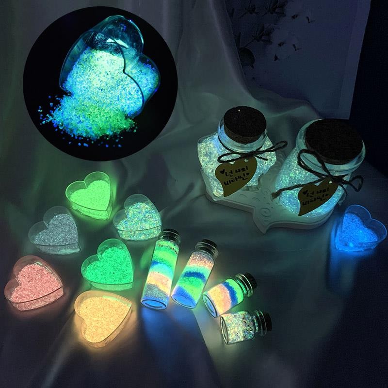 

10-20g Luminous Sand Glow Pigment Epoxy Resin Filling Glow in the Dark DIY Epoxy Resin Silicone Mold Jewelry Making Decoration
