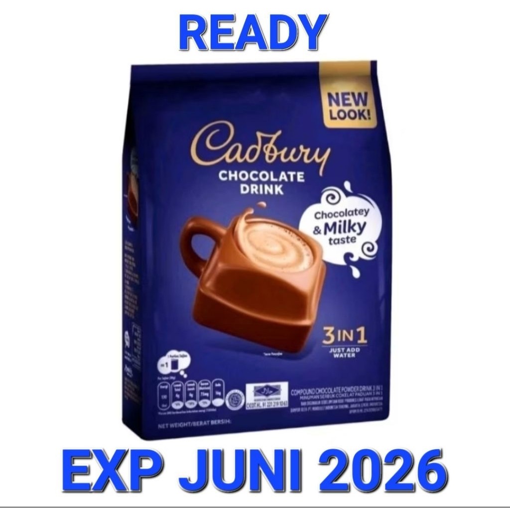 

CHUN - Cadbury drink Hot Chocolate 3in1 Exp JUNI 2026 READY