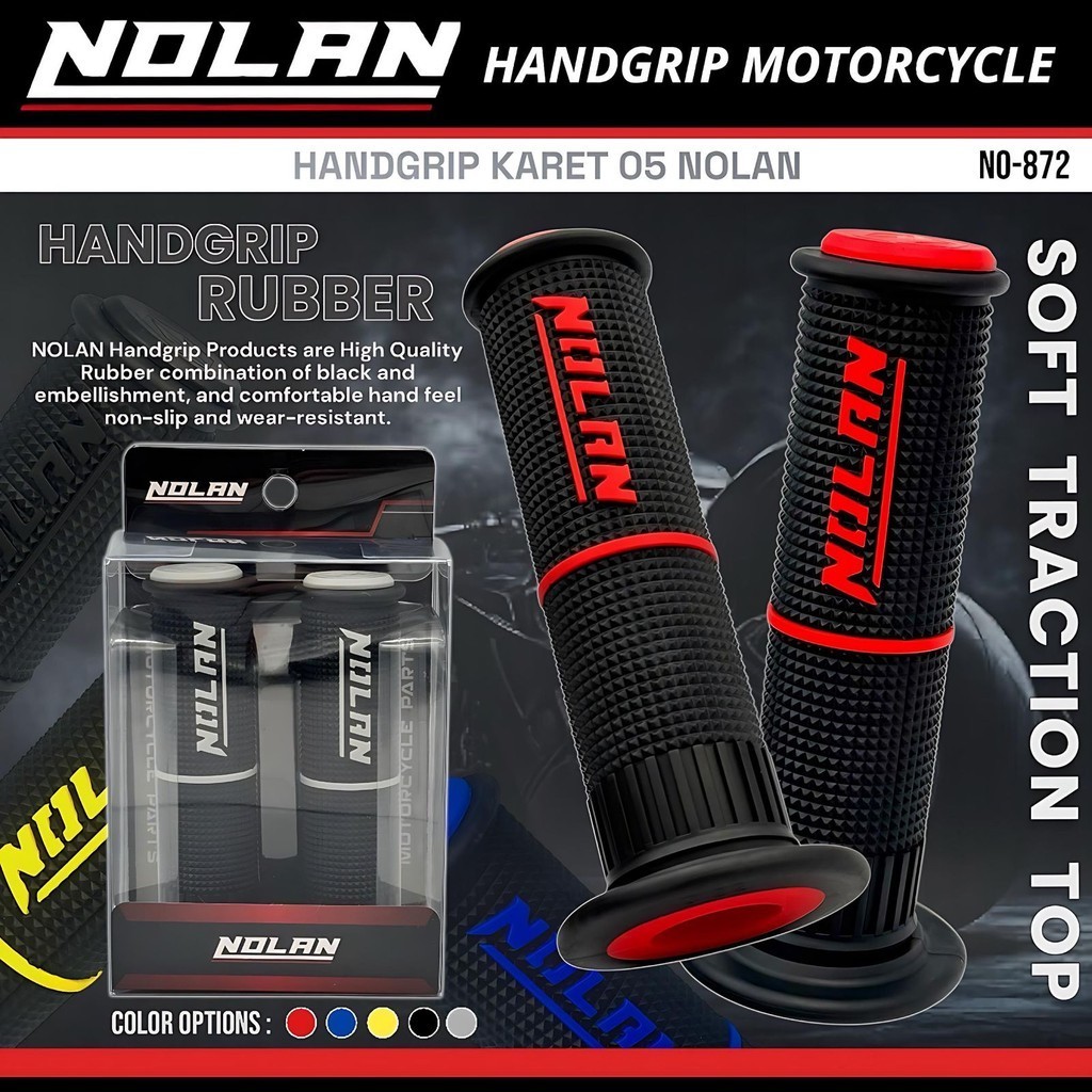 Grip NOLAN Handgrip Karet 05 Nolan 872 Universal Semua Motor FJL