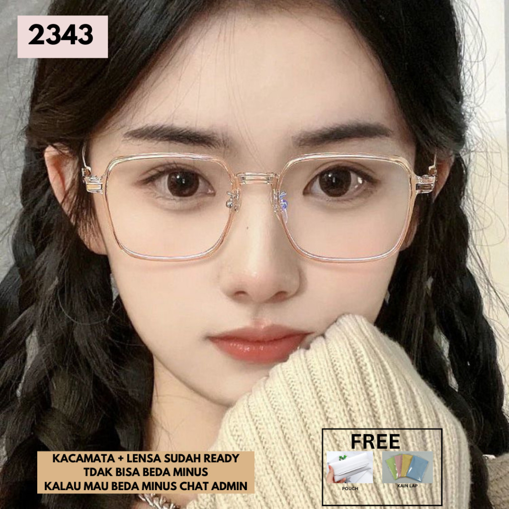 Bebilenka Kacamata Kode 2343 Kacamata Korea Kotak Kacamata Gaya, Kacamata Kotak Bluecromic Anti Radi