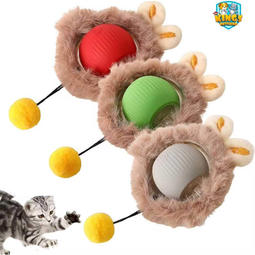 

MAINAN UNTUK HEWAN - CAT TOY BALL MOVING FEATHER