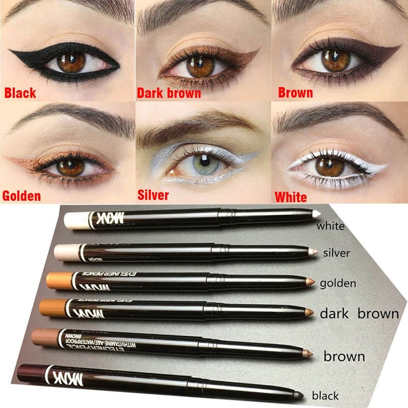 MKNK Eyeliner Waterproof Long Lasting 24 Jam Dnm Eyeliner Tahan Air Big Eye Eyeliner Putih Eyeliner 