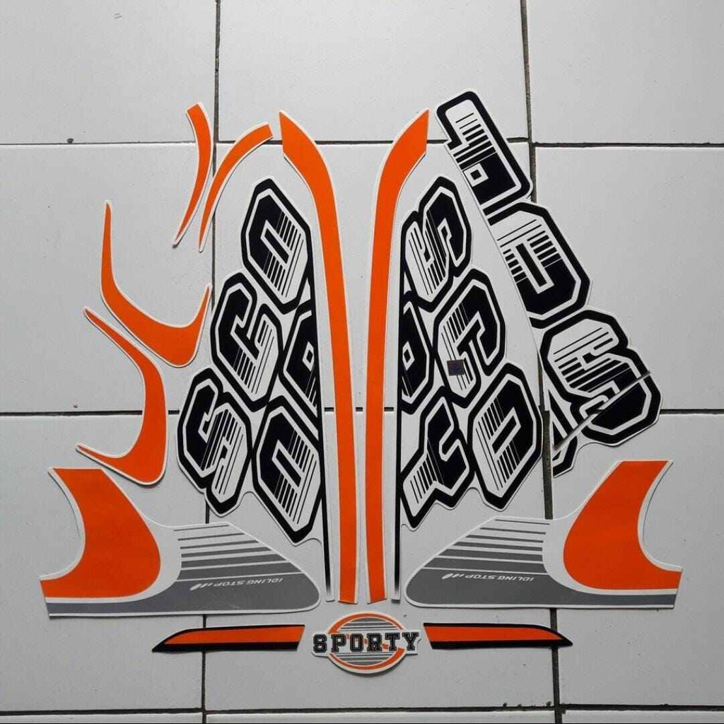 Striping Ori body Honda Scoopy sporty fi 2017 stiker bawaan original bodi honda scopy stylish scoopy