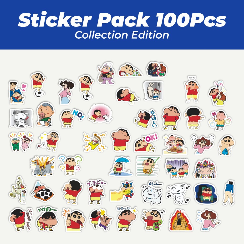 

Hot Stiker Kartun Crayon Shin-chan v2 Lucu Anti Air Stikers Berperekat Waterproof Sticker Decal Buat Motor Helm Buku Journal Koper Casing HP Laptop Botol Minum