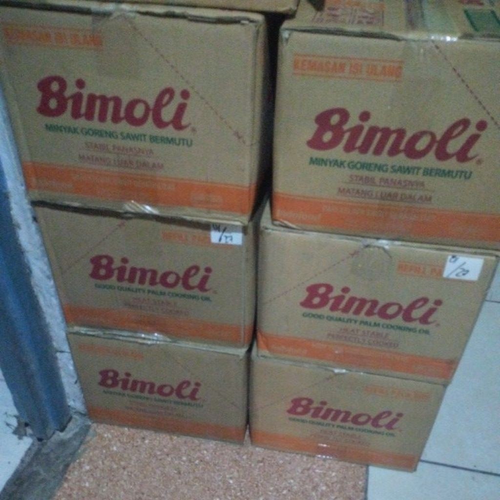 

Minyak goreng bimoli 1karton kemas dan 2Lx6pouch