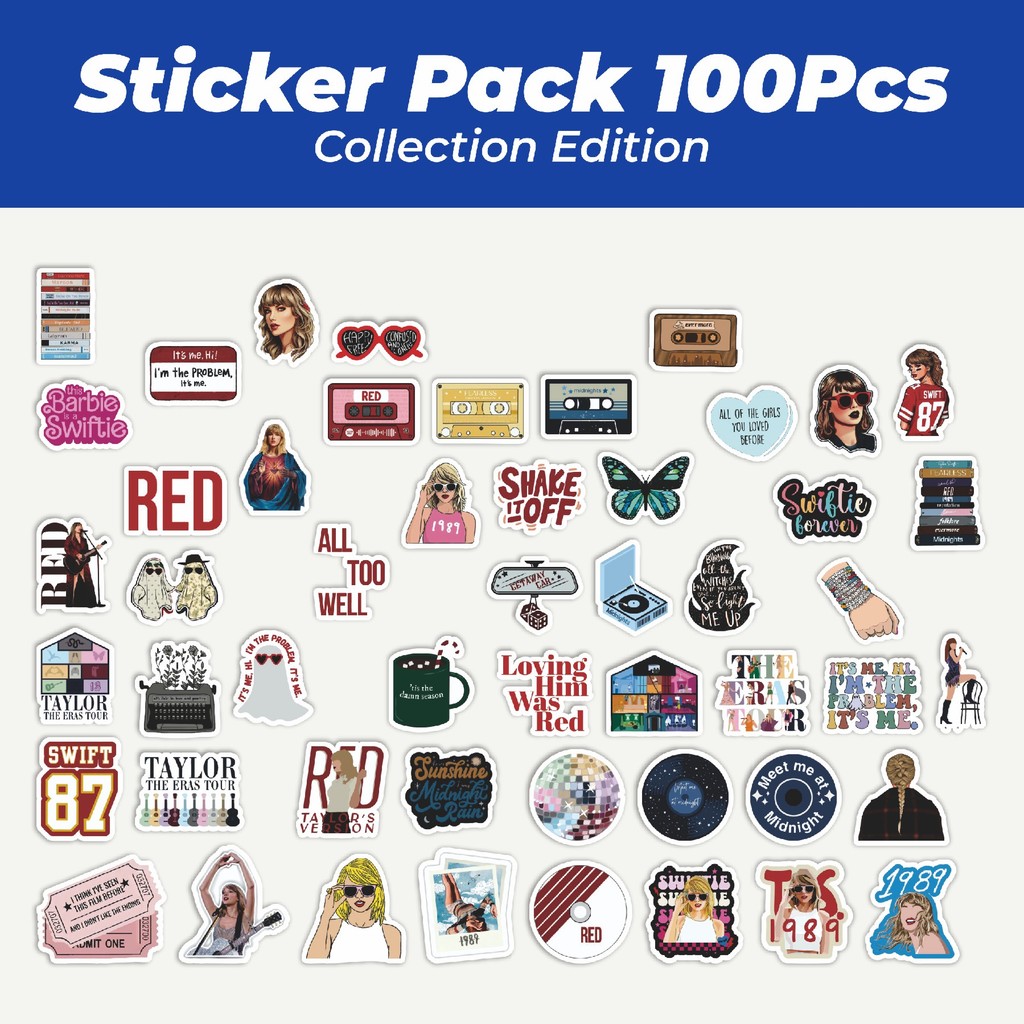 

Hot Stiker Music Album Taylor Swift Lucu Anti Air Stikers Berperekat Waterproof Sticker Decal Buat Motor Helm Buku Journal Koper Casing HP Laptop Botol Minum