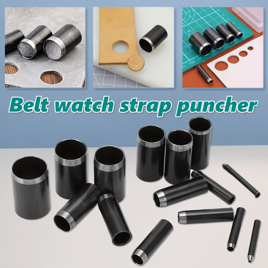 

15 pcs/set Belt Punch Terbuat dari baja karbon berkualitas tinggi, kotak Belt Punch yang dipanaskan