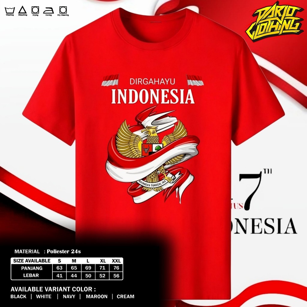 TSHIRT KAOS 17 AGUSTUS 2026 PRIA WANITA DEWASA / BAJU KAOS 17 AGUSTUS 2026 TERBARU