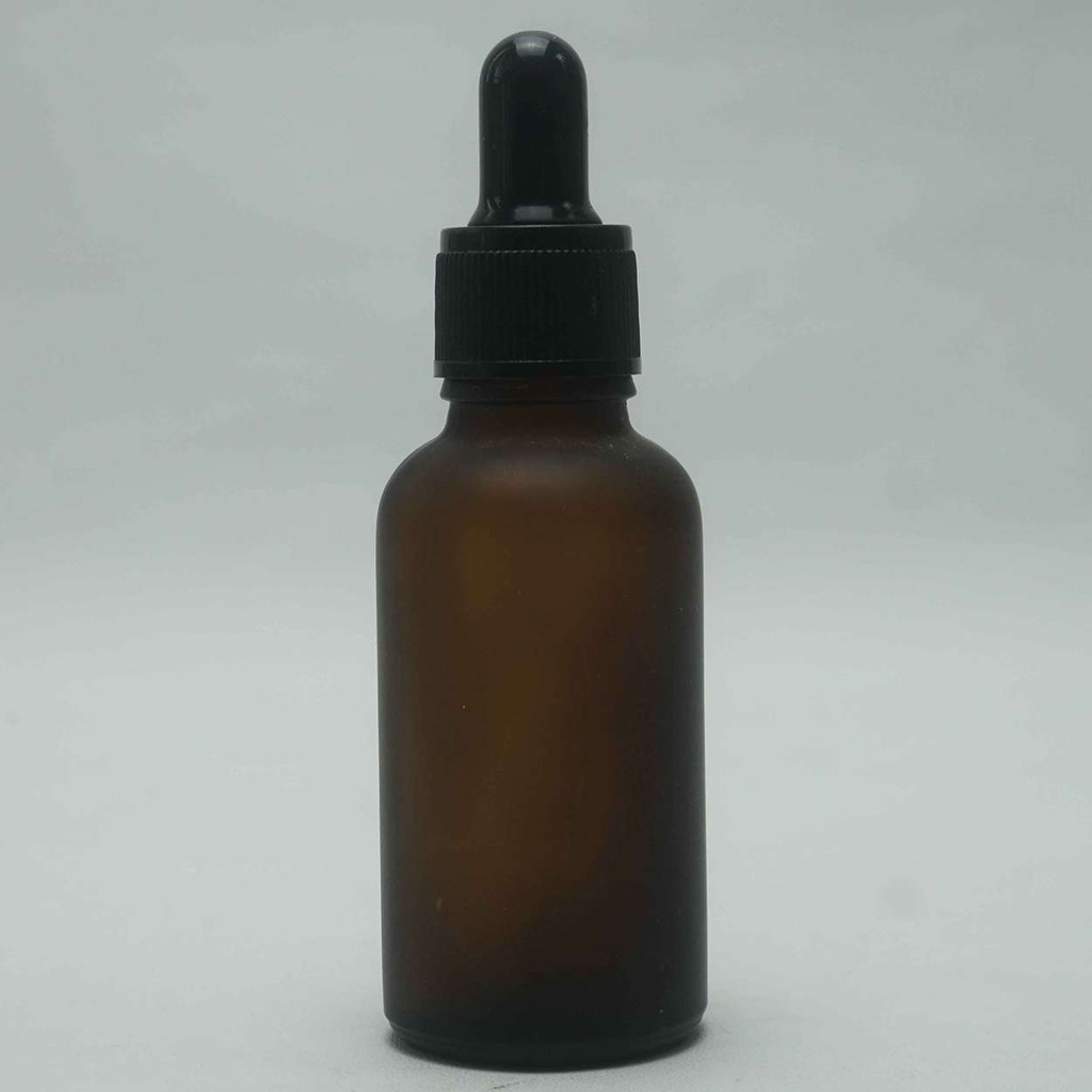 Botol Kaca BR 30 Ml Amber Frossted Tutup Pipet Plastik / Botol Kaca / Botol / Botol Pipet / Botol Se