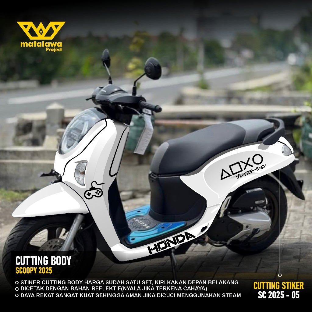 Sticker Cutting All Body Scoopy Stiker Timbul Full Set Terbaru 2025 Stiker bukan Full Body 05