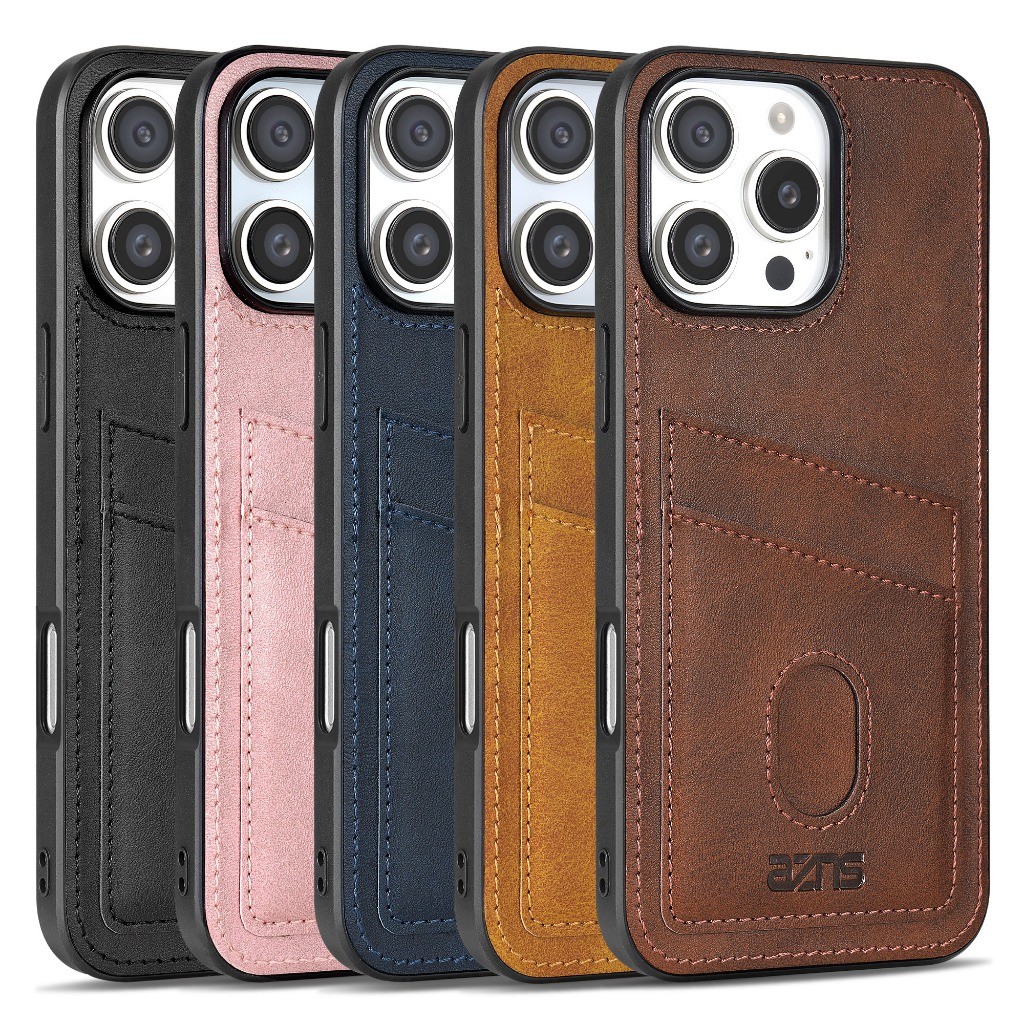 Kasus Ponsel Dompet Baru Untuk iPhone 16 Plus 16E 15 Pro Max Shockproof Casing Cover Dengan Slot Kar