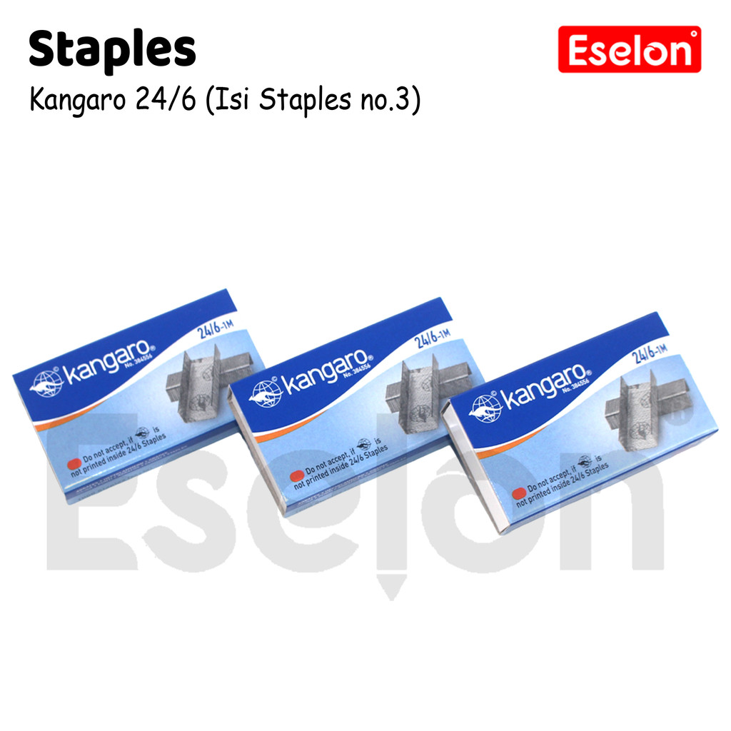 

Isi Staples Kangaro No24/6-1m / 1pak isi Staples Besar
