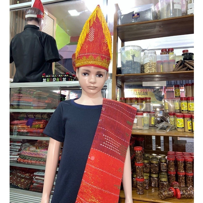 Paket 2  Anak Laki-Laki  / Sortopi / Selendang Batak / Pakaian Adat Batak / K E