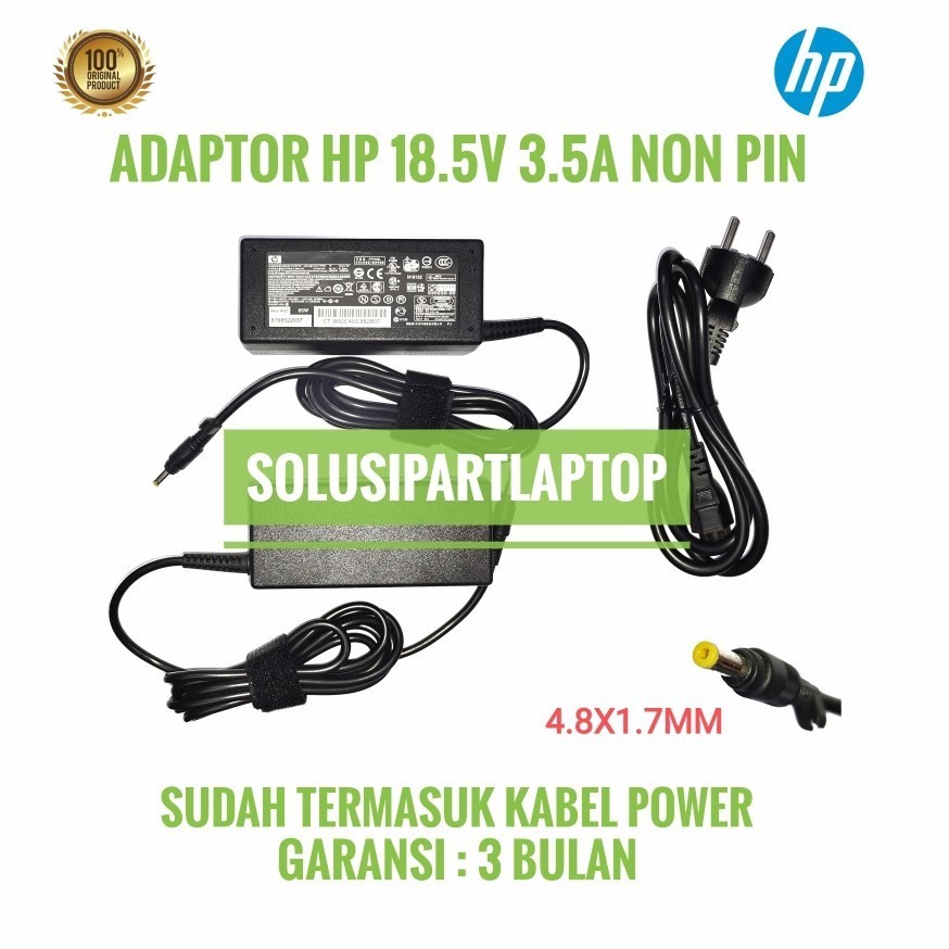 Adaptor Charger HP Compaq NX6110 NX6115 NX6120 NX6125 Original 18.5V 3.5A 4.8X1.7MM