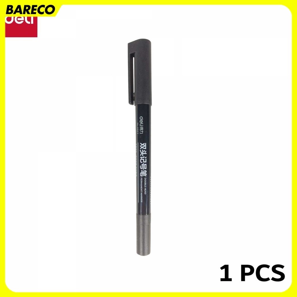 

Deli Pena Permanen Dual Head Tip Marker Pens Waterproof - 6823