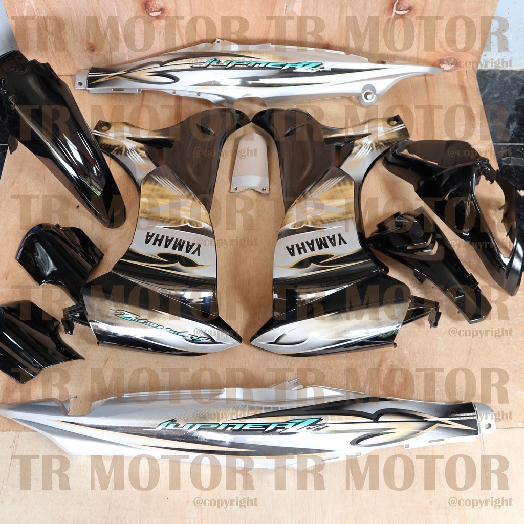 Cover Body Jupiter Z New Burhan 2008 Hitam Silver Full Set Halus Bodi Jupiter Z Burhan Body Jupiter 