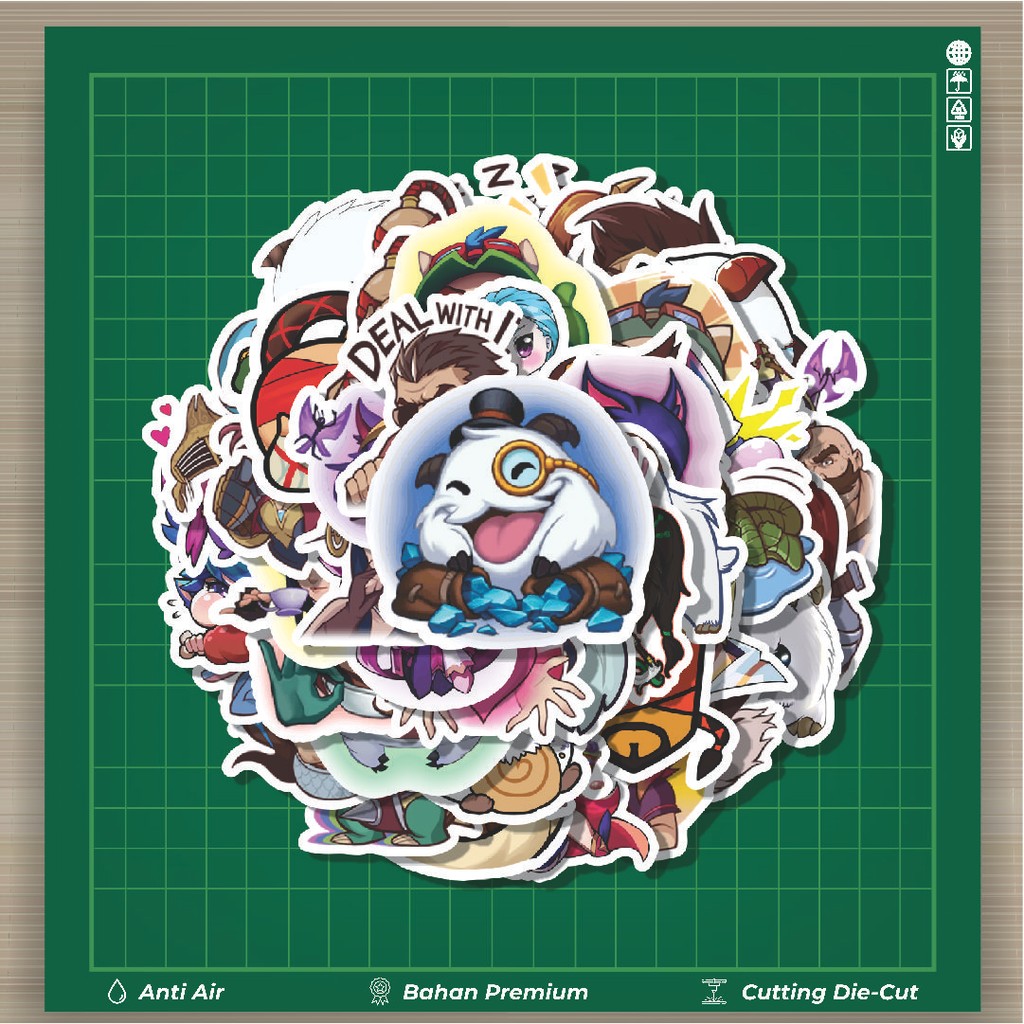 

HOT 50 PCS STIKER Kartun League Of Legends v2 Fashion Cars Decal Dingin Kartu Album Custom Vinyl Anti Air- Sticker Aesthetic Buku Journal Koper Casing HP Tablet Laptop Helm Motor Botol Minum