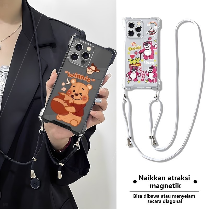 For iPhone 7 Case 8/XR/SE/Hanging Rope 11tpuPRO Couple XS Anti Drop MAX Soft 12 Trendy Brand MINI Pe